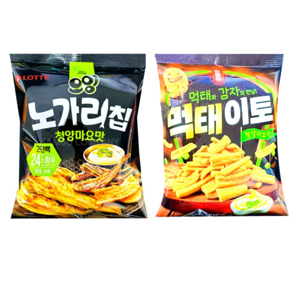 안주최고스낵세트 노가리칩1개+먹태이토1개 오잉 과자 맛 청양마요 : 착한커머스05