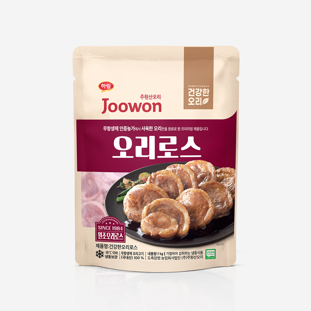 하림 주원산오리 건강한 오리 로스 1kg(냉동) 무항생제 구이용 바베큐 : 주원산오리
