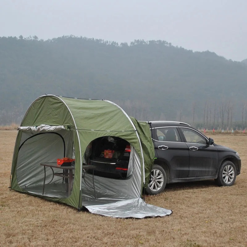 차박 텐트 도킹텐트 루프탑 SUV 차량 후면 자전거 확장 다목적 야외 캠핑 하이킹 차양 방수 : 얄리상점
