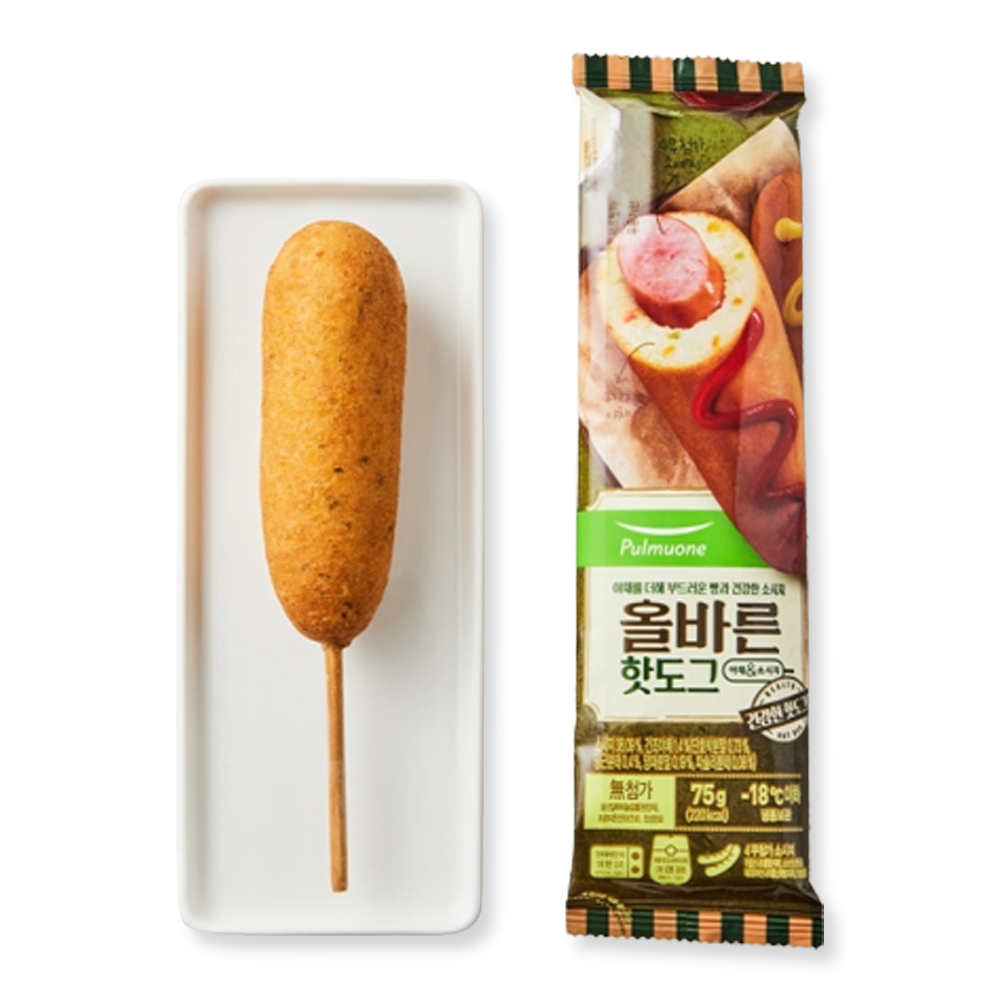 풀무원 올바른핫도그 75gX16 : 우유팡
