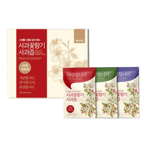 청송 사과꽃향기 사과즙 100ml 50팩 / 사과 100% : 오투샵 핫딜