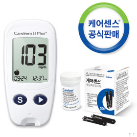 케어센스 2 플러스 혈당 측정기 시험지110매 침210 솜 200 혈당계 검사기 당뇨 당 체크 관리 기기 : 헬스케어커머스 힐링팩토리