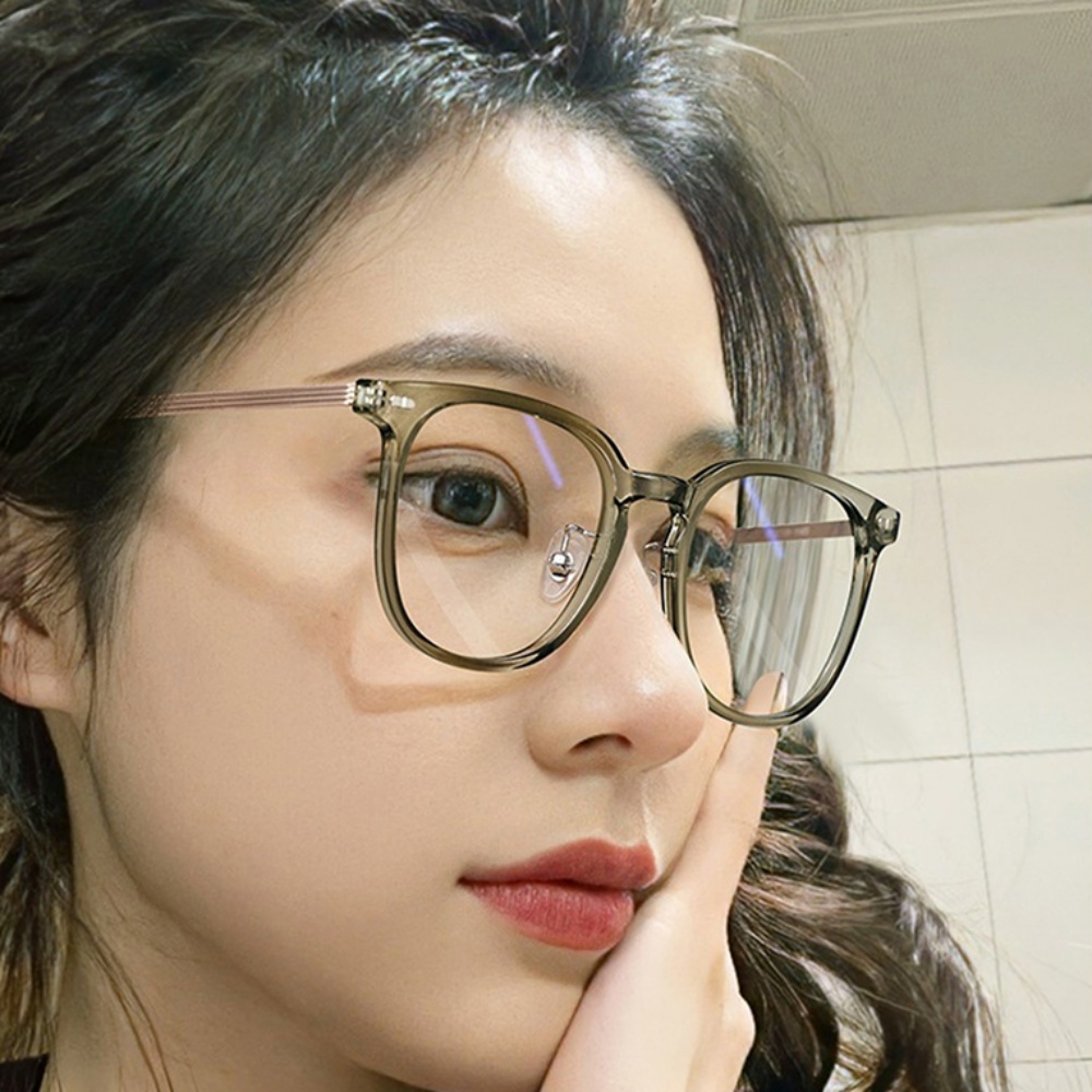 블루스크린차단안경 무도수 투명뿔테 컴퓨터보호 패션 : 더쇼아