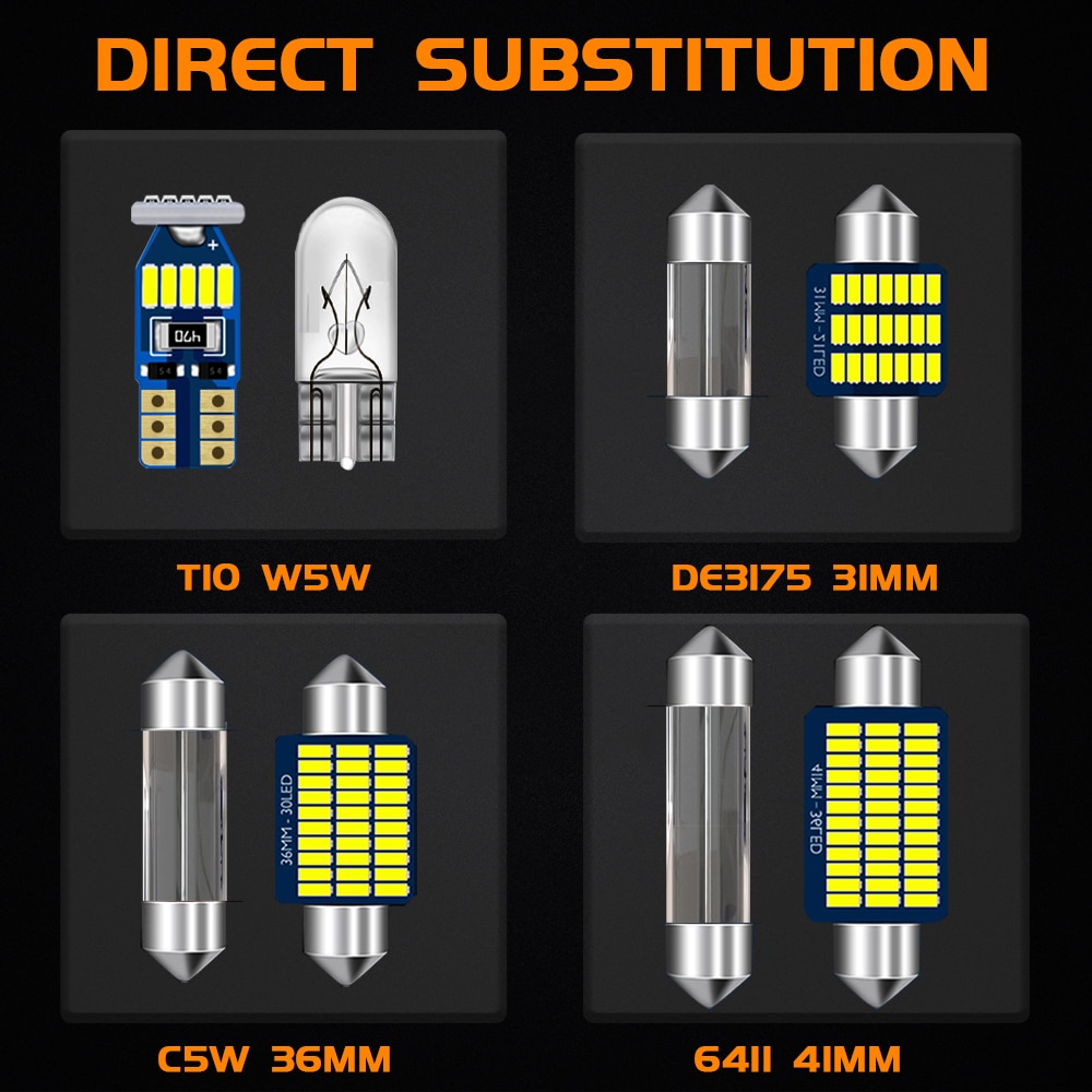 자동차 LED 인테리어 램프 Canbus 쉐보레 카발리에 19881995 1996 1997 1998 1999 2000 2001 2002 2003 2004 2005 액세서리 부품... 