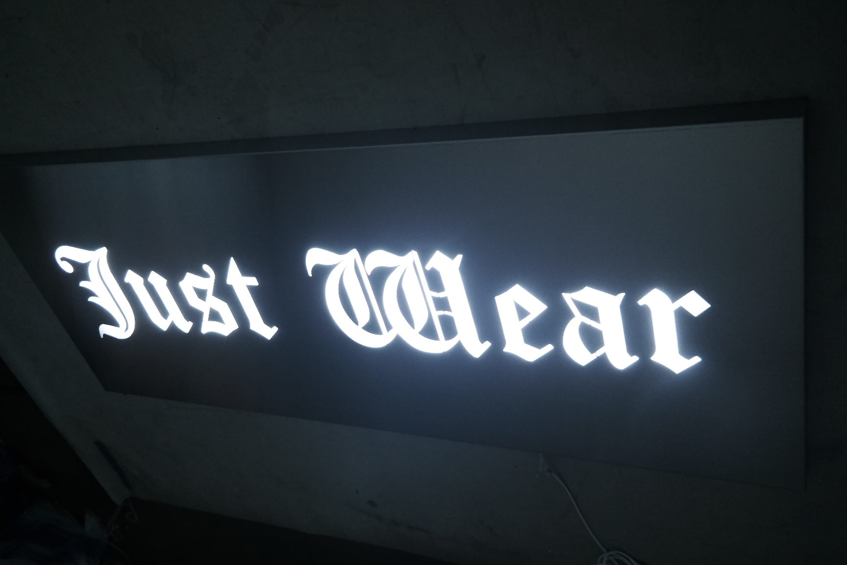 150x60cm 보세 의류샵 옷가게 포인트 간판 led 실버 스텐 큐브 : 마이캘리