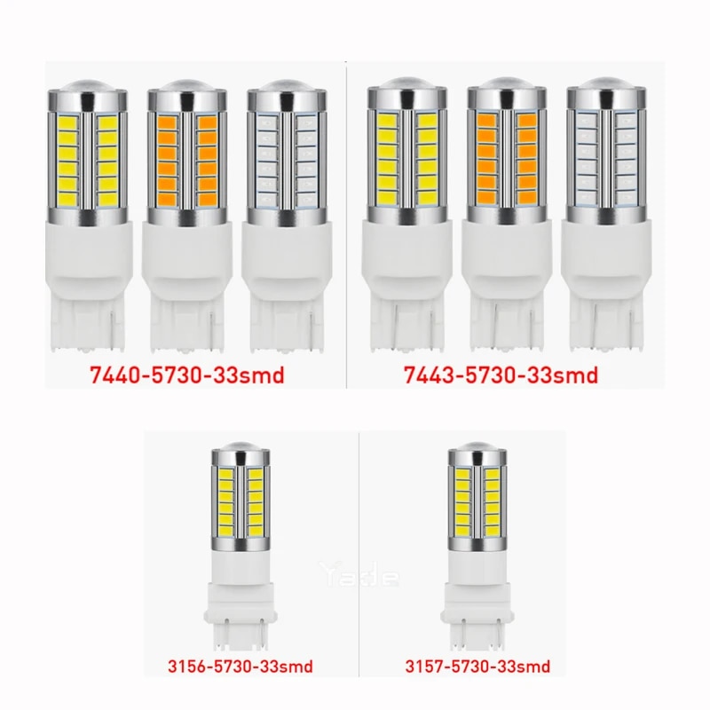 자동차 신호 램프 7440 LED 전구 5670 33SMD T20 7443 LED W21W W21 5W 12V 자동 방향 지시등 후진 후방 램프 2 개 : 소유라이프21