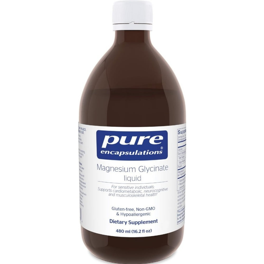 Pure Encapsulations Magnesium Glycinate Liquid 퓨어 인캡슐레이션 고흡수 마그네슘 글리시네이트 165mg 액상 액체 480ml : 건강한... 
