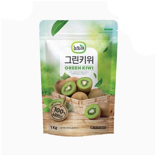 우양 뉴뜨레 냉동 그린키위 홀 1kg 뉴질랜드산 냉동과일 아이스박스 포장 : 커피다나와