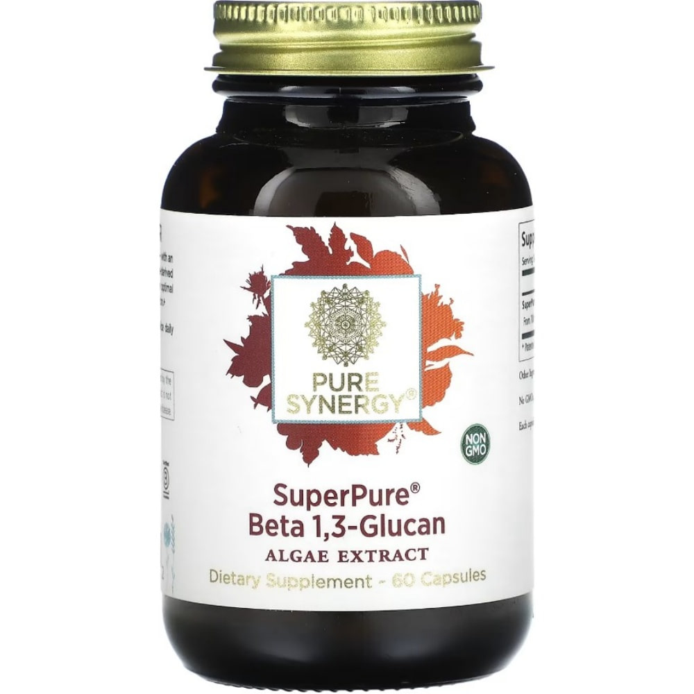 Pure Synergy SuperPure Beta Glucan 퓨어 시너지 베타 글루칸 500mg 60정 : 건강한 캡슐