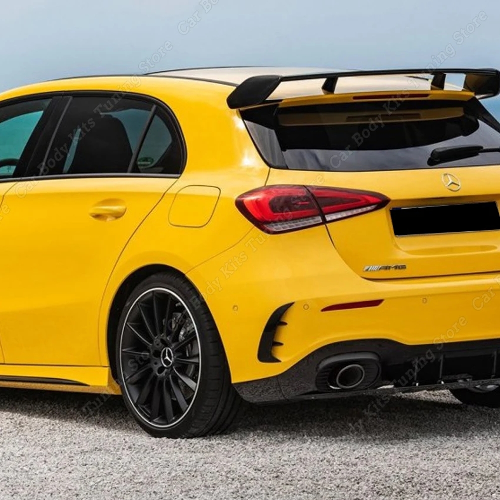 메르세데스 벤츠 A 클래스 A180 A200 AMG 2019-2023 후면 범퍼 카나드 플랩 스포일러 커버, 세단 왜건 글로스, 블랙 자동차 액세서리... 