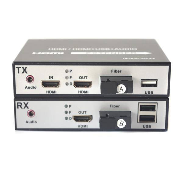 HDMI 광섬유 컨버터 SC, 비압축 루프 아웃 및 KVM 오버 광섬유 단일 모드, 최대 20km, A 세트, 다중 모드 500m : 유신물산유통