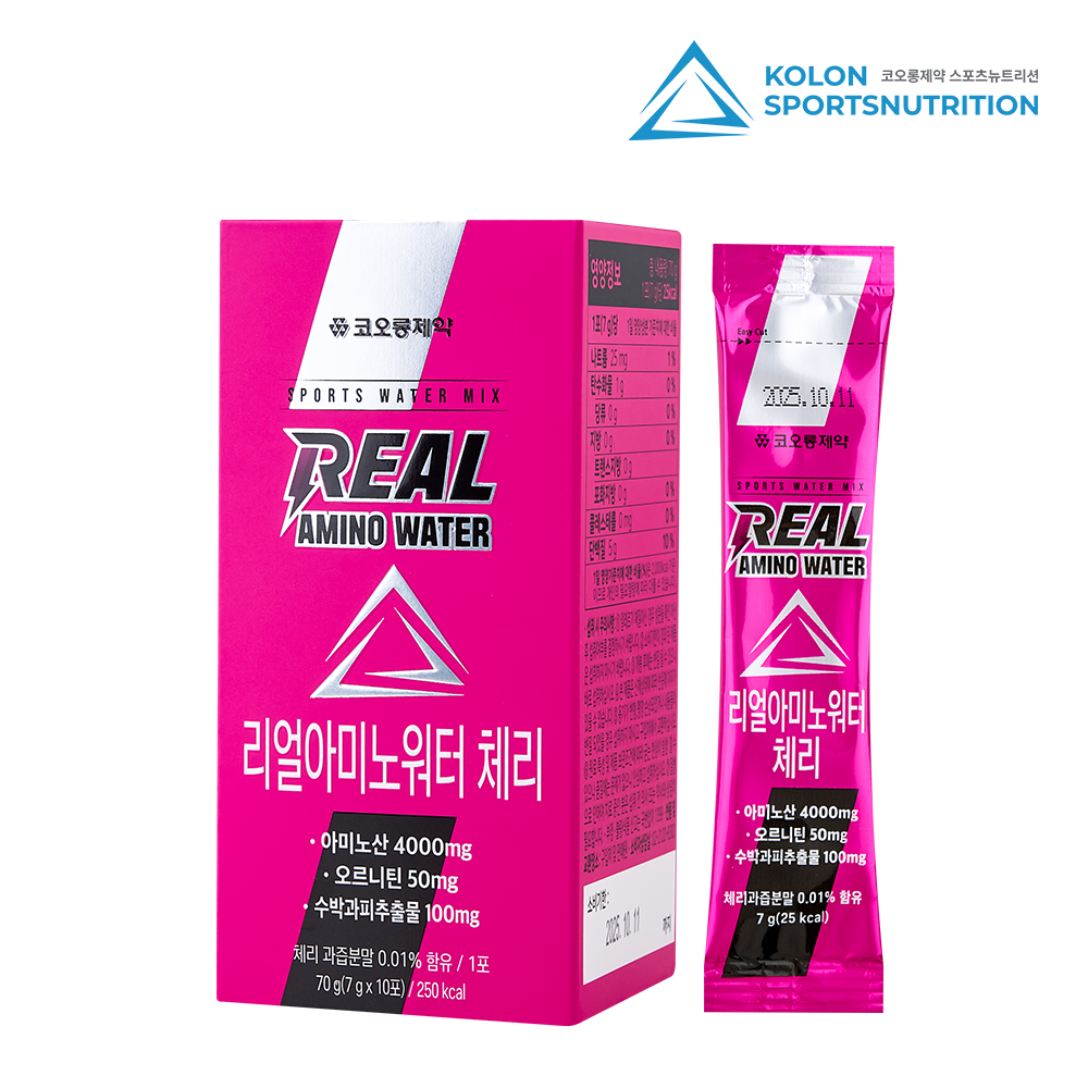 코오롱 리얼 아미노워터 레몬맛 10포 (BCAA 아미노산 아르기닌 보충제,아미노바이탈) : 유니프라이스