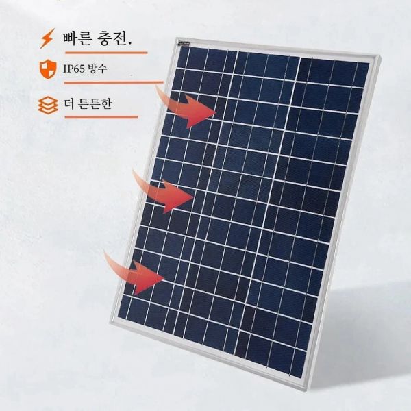 태양광모듈 가정용 태양 전지 패널 키트, 완전 12V 다결정질 전원, 휴대용 야외 충전식 발전기, 500W, 1000W 500W Solar Panel : 조이컴퍼니1