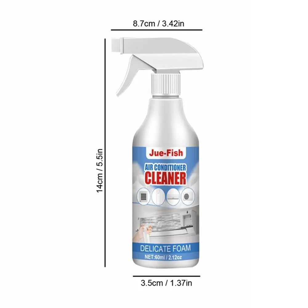 스프레이 타입 에어컨 세정제 딥 클리닝 디스케일링 폼 먼지 제거 악취 60ml : 퀸덤컴퍼니