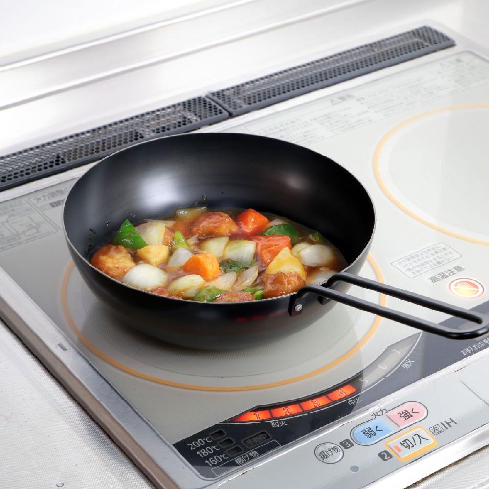 아이자와공방 블랙피망 이타메 냄비 웍팬 22cm 인덕션 사용가능 일본직구 : 미라이스튜디오