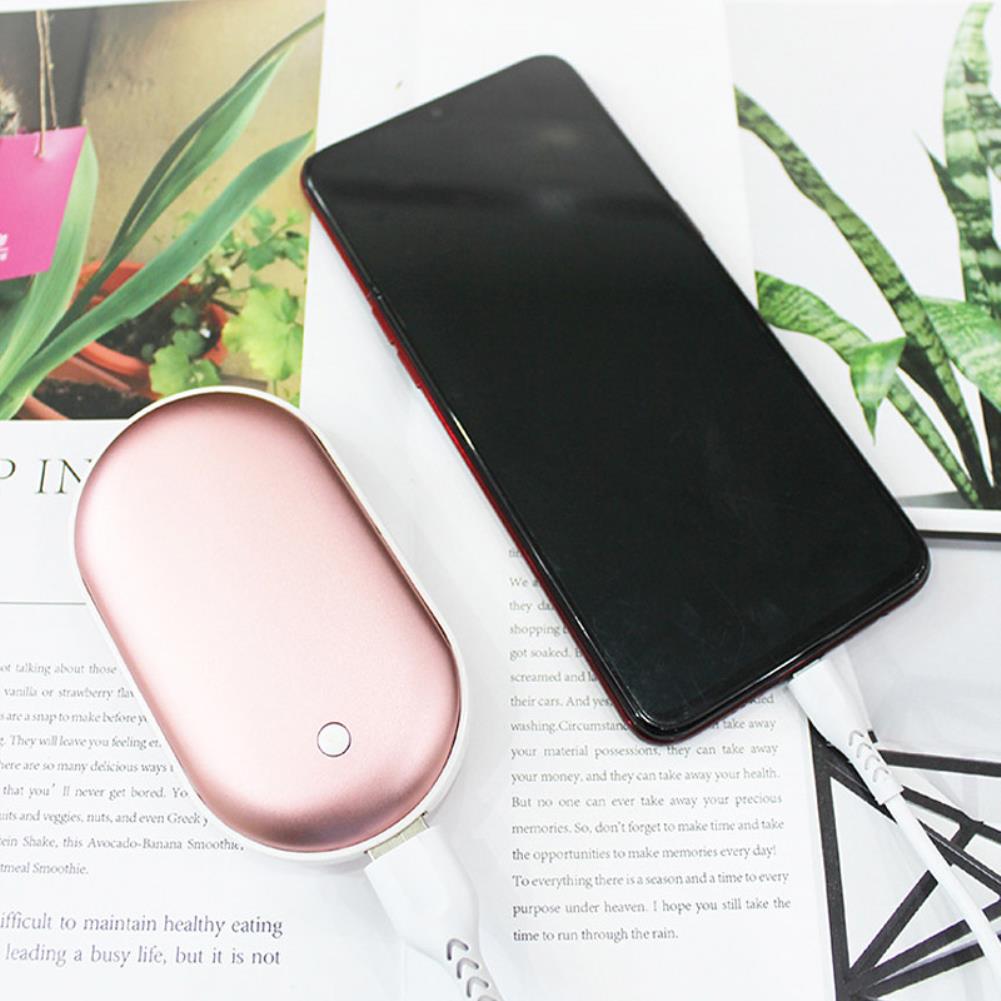 대용량 휴대용 usb  미니 손난로 4400mAh 보조배터리 각인인쇄 손난로단체주문 선물 동호회손난로 2p : 윤하집