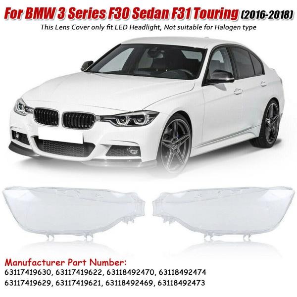 껍데기 자동차 전조등 렌즈 유리 전등갓 LED 커버 BMW 호환 F30 F31 3 시리즈  쉘 : 윤앤케이나인