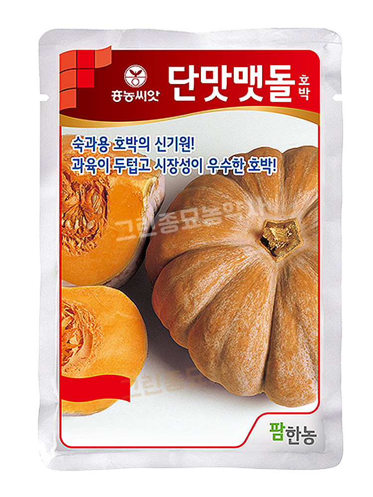 단맛 맷돌 호박 70립 호박 씨 씨앗 종자 모종 텃밭 주말농장 팜한농 흥농종묘 그린종묘사 : 허수아비정원