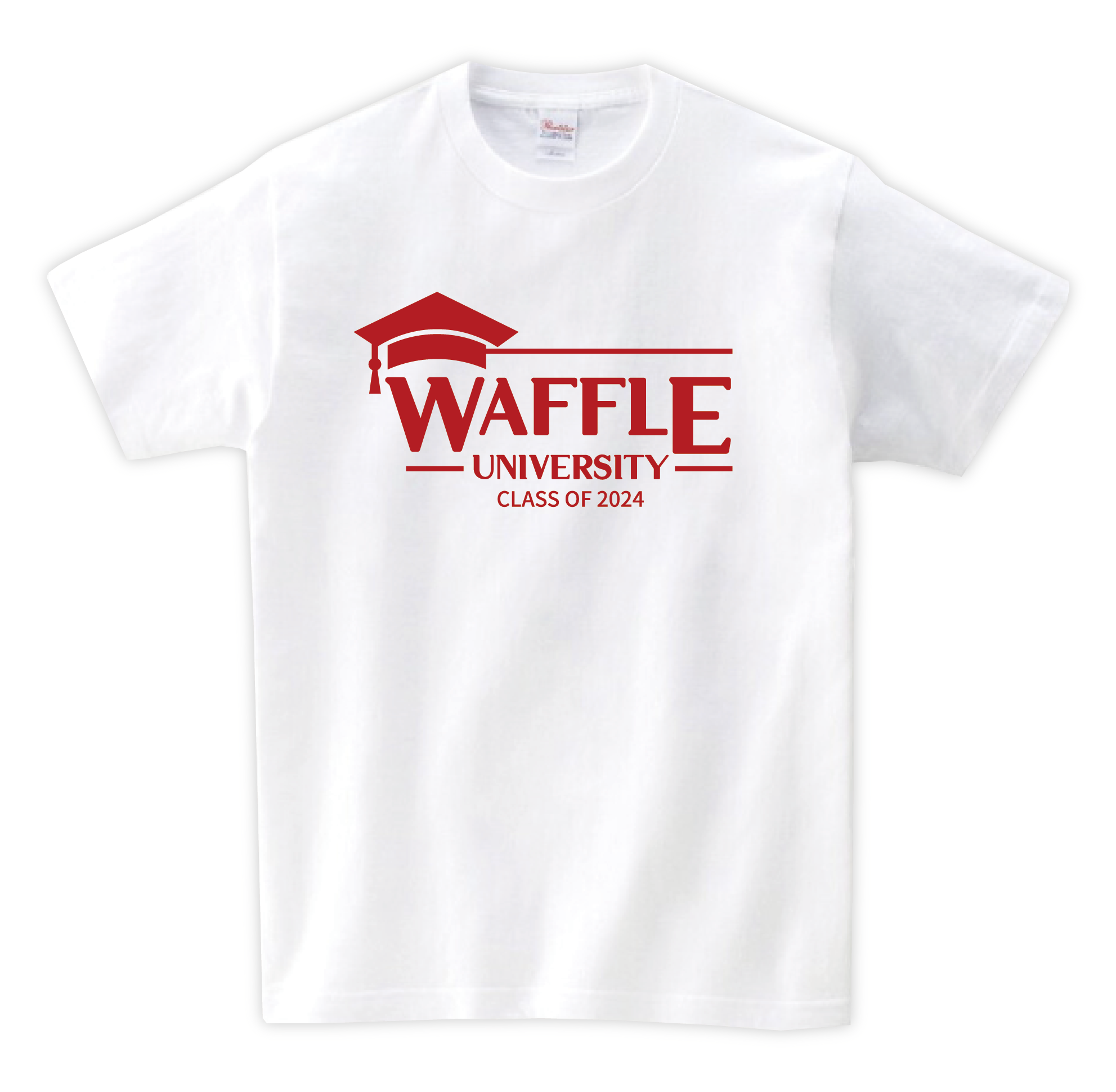 와플대학 로고 반팔 티셔츠 남녀공용 WU Logo T-shirt : 사이버와플대학