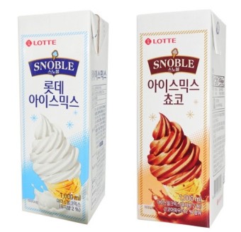 롯데스노블 아이스믹스 소프트아이스크림믹스 원액 바닐라 1박스 10EA 초코믹스 : 아이스킹-전진푸드시스템