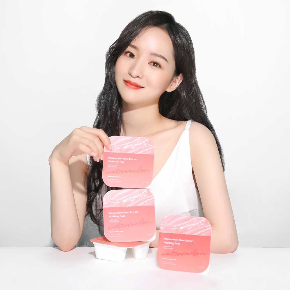 뜨거워진 피부 달래주는 워터멜론 모델링팩 모델링 마스크팩 [쿨링, 진정] 6회분 : 코코베리 공식몰