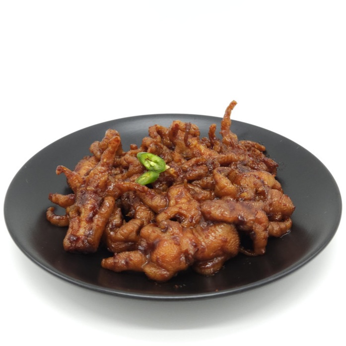 매콤 양념 무뼈 닭발 350g 진주식품 뼈없는 닭발 업소용 캠핑 요리 음식 : 진주식품