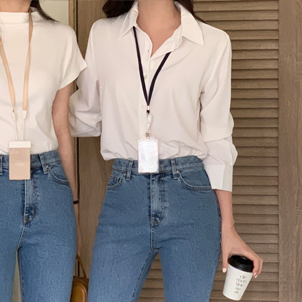 (링클프리베이직) 모먼트 카라 블라우스 bs4691 : 아뜨랑스