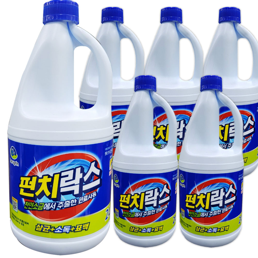 하루그린 살균 표백 청소 펀치락스 2L 6개 : 하루그린 harugrin