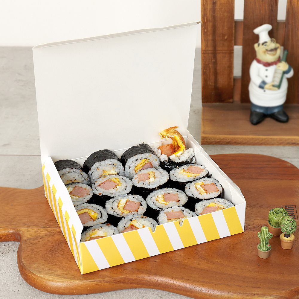 스마일도시락 소 종이도시락 김밥 도시락 다용도 포장용기 400 : 삼부팩