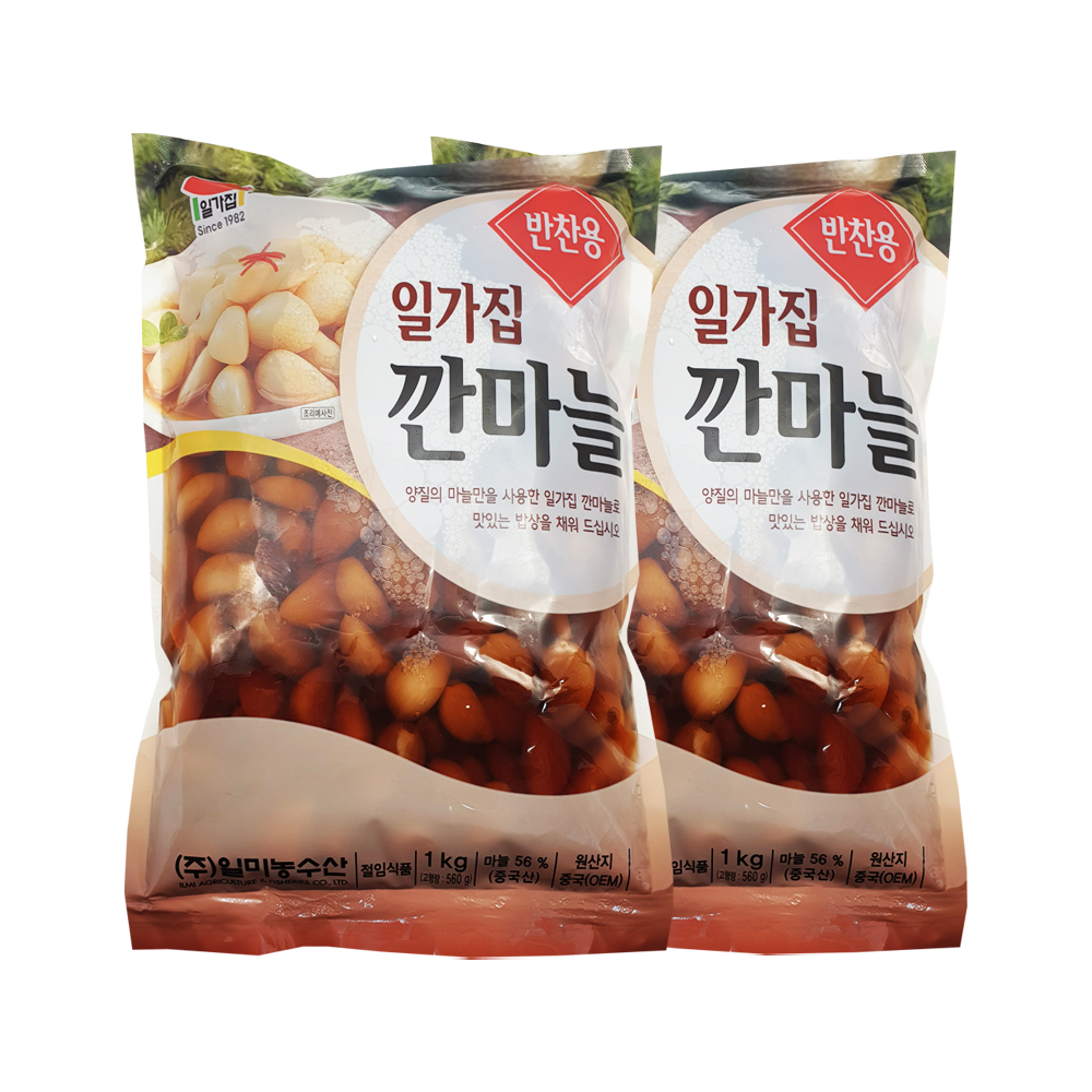 일가집 깐마늘 1kg 2개 : 푸드뱅크주식회사