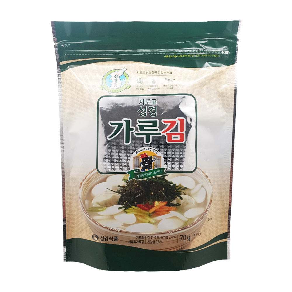 성경식품 지도표 재래식 가루김 70g : 푸드뱅크주식회사