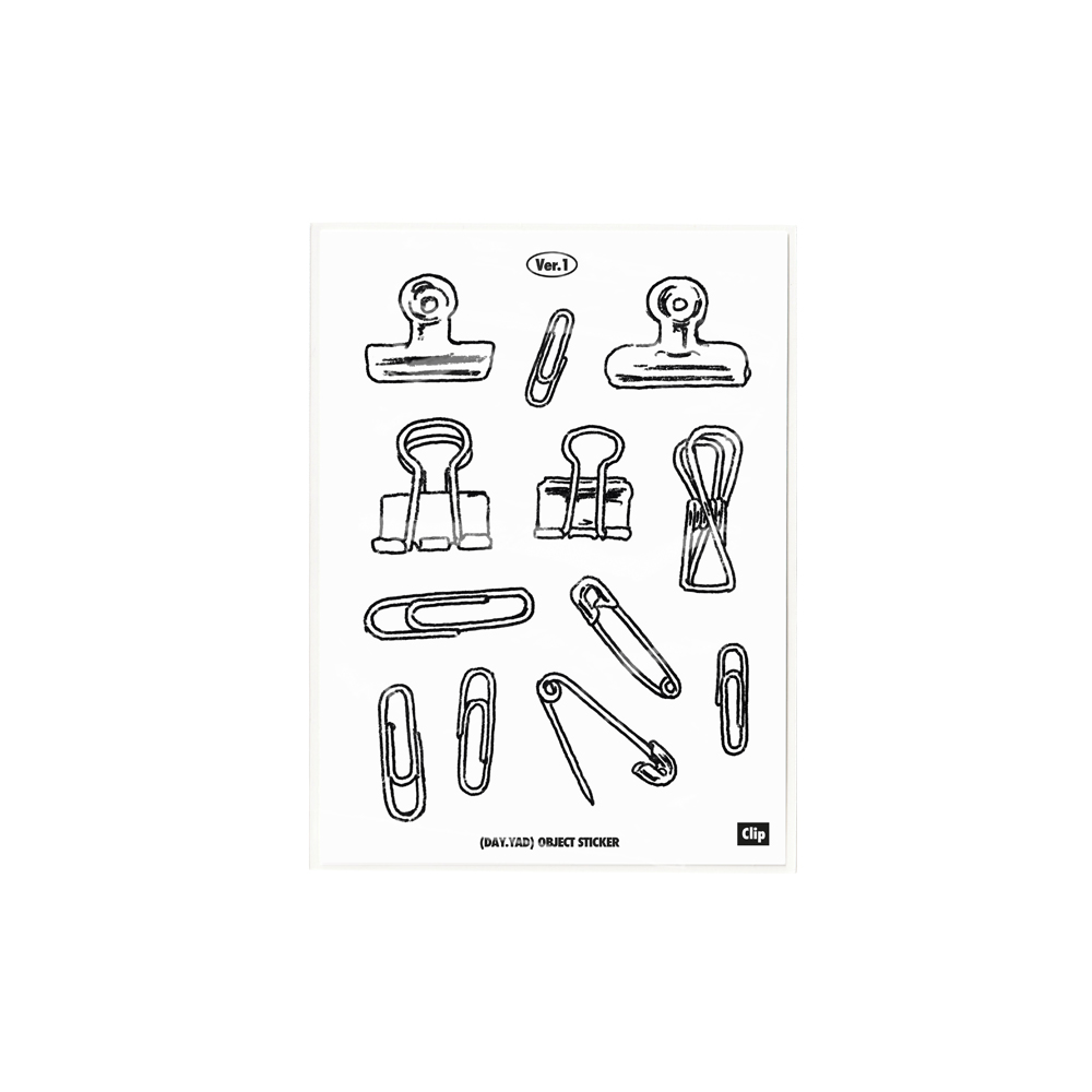 OBJECT STICKER VER.1 / 오브젝트 스티커 / 데이야드 스튜디오 : DAYYAD studio