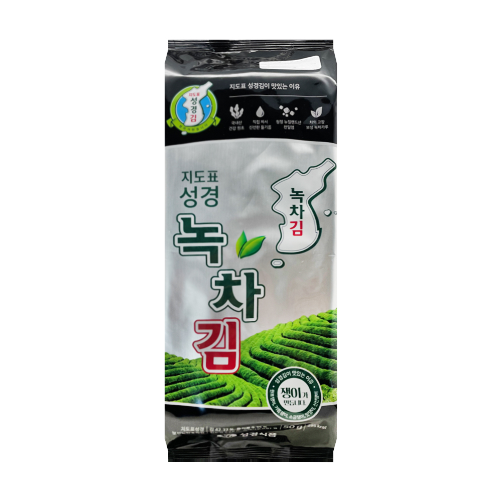 지도표 성경 보성녹차 조각김 50g : 푸드뱅크주식회사