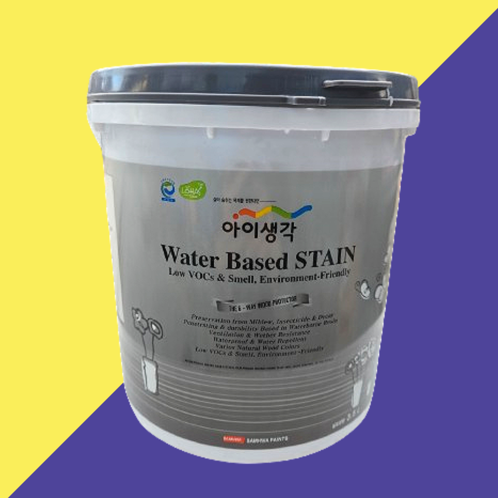 [삼화] 친환경 수성스테인 3.5L 우드 원목 가구 목재 스테인 나무 페인트 투명 : 삼화페인트