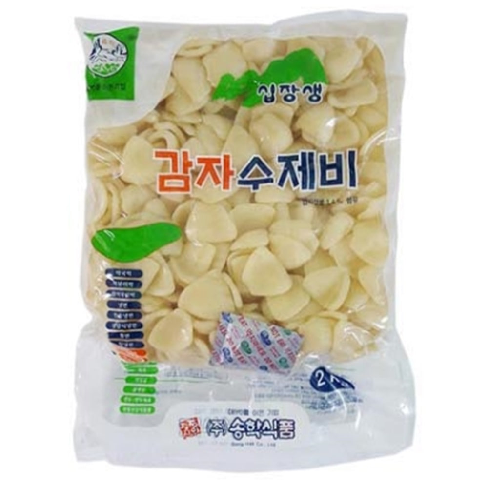 (2kg) 식당 사리용 냉동수제비 쫀득한 감자수제비 업소용 식재료 : 벤타도매