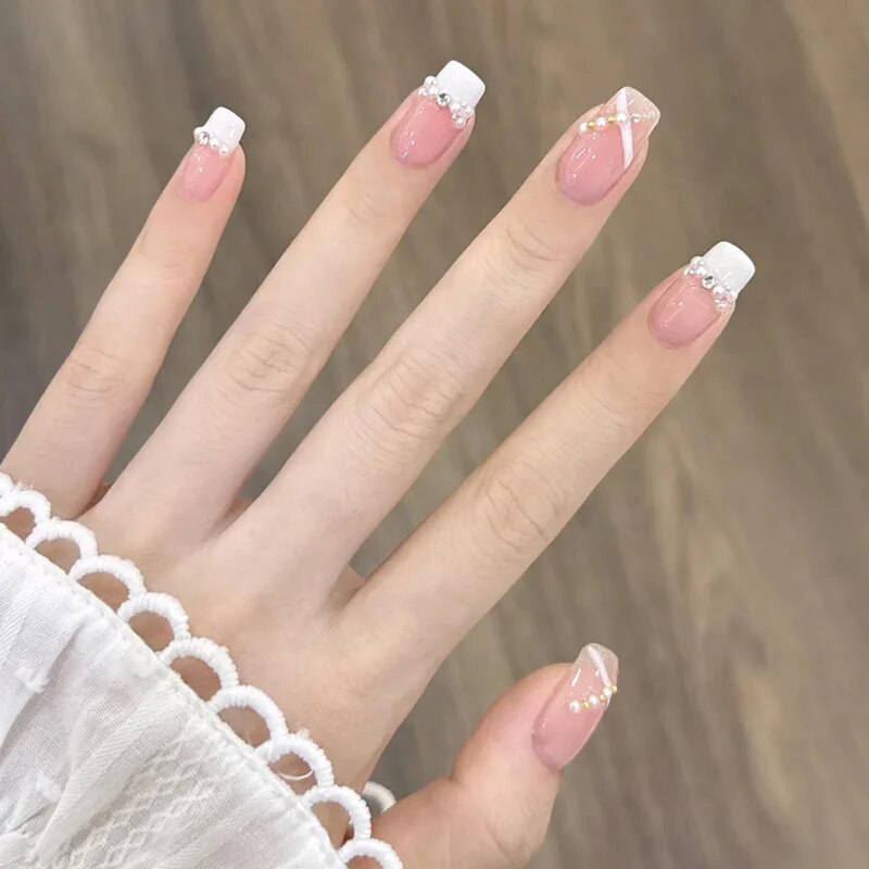 네일아트 짧은 유아 아트 인조손톱 어린이 키즈 붙이는 초등학생 네일팁 중학생 : 보라별2