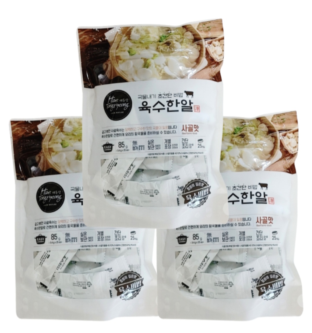 해통령 육수한알 사골맛 3.4g x 25개 (3개) : Our Mall