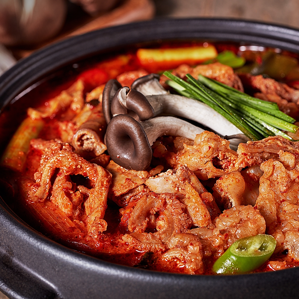 도화담 한우 소 곱창 전골 캠핑 음식 요리 밀키트 술안주 원팩 800g : 도화담
