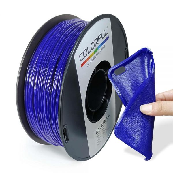 COLORFUL TPU Filament 1.75mm Dark Blue, 95A Soft 3D Printer Filament, Flexible Printing Dimensional : 승우유통