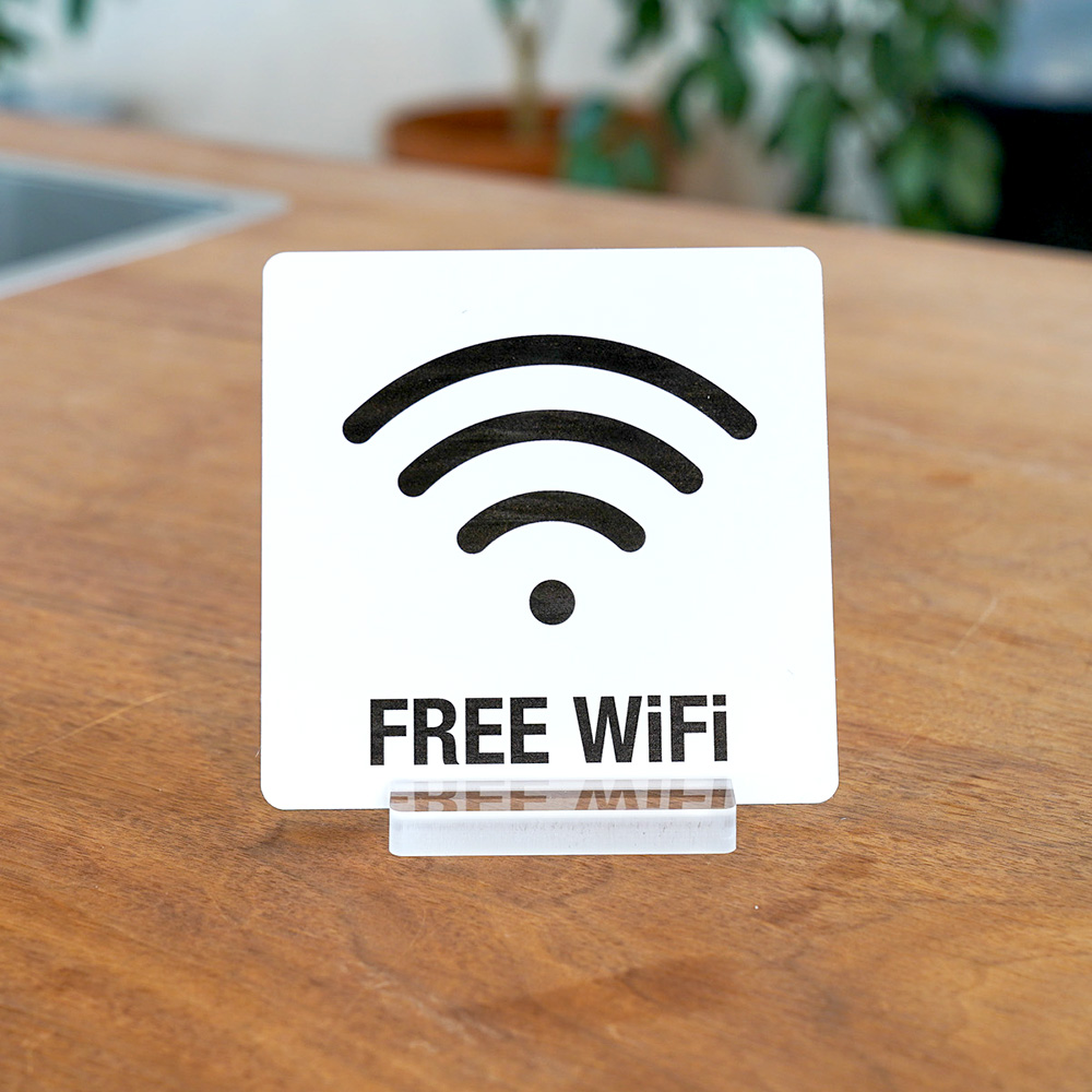 WIFI ZONE 와이파이 표지판 안내판 표찰 카페 매장 표시 : DND24