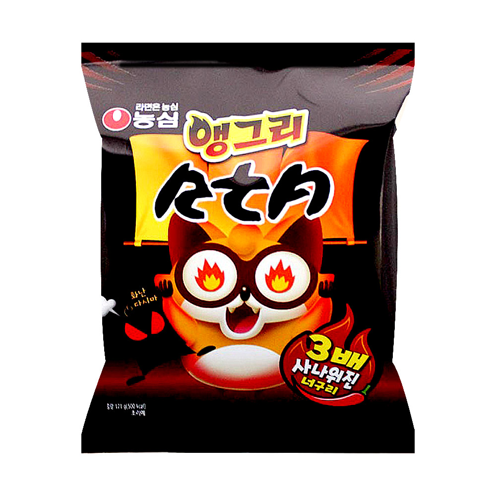 봉지라면 농심 앵그리 너구리 RtA, 121g, 1개 : 존맛천국