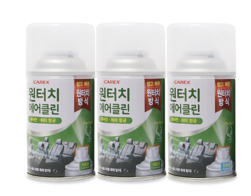 카렉스 원터치 에어 클린 3개 에어컨 히터 항균 : KJF