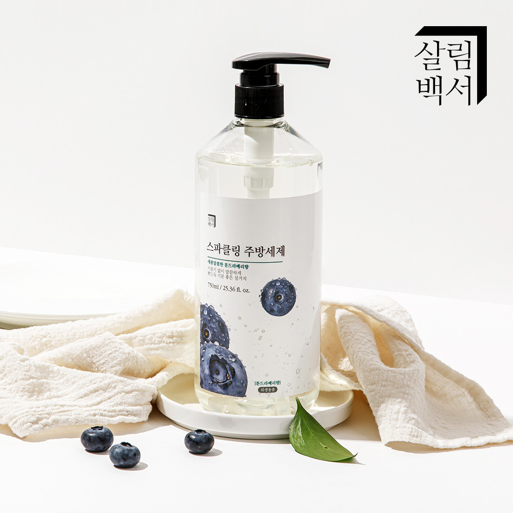 살림백서 스파클링 주방세제 750ml 4개입 툰드라베리 설거지 대용량 : 피앤에이치코리아