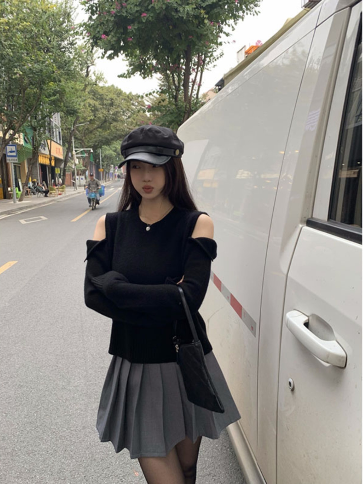 어깨 트임 니트 오프숄더 브이넥 캐시미어 꽈배기 여성을위한 빨간색 대기 울 투웨어 스웨터 : 디자인콜렉트