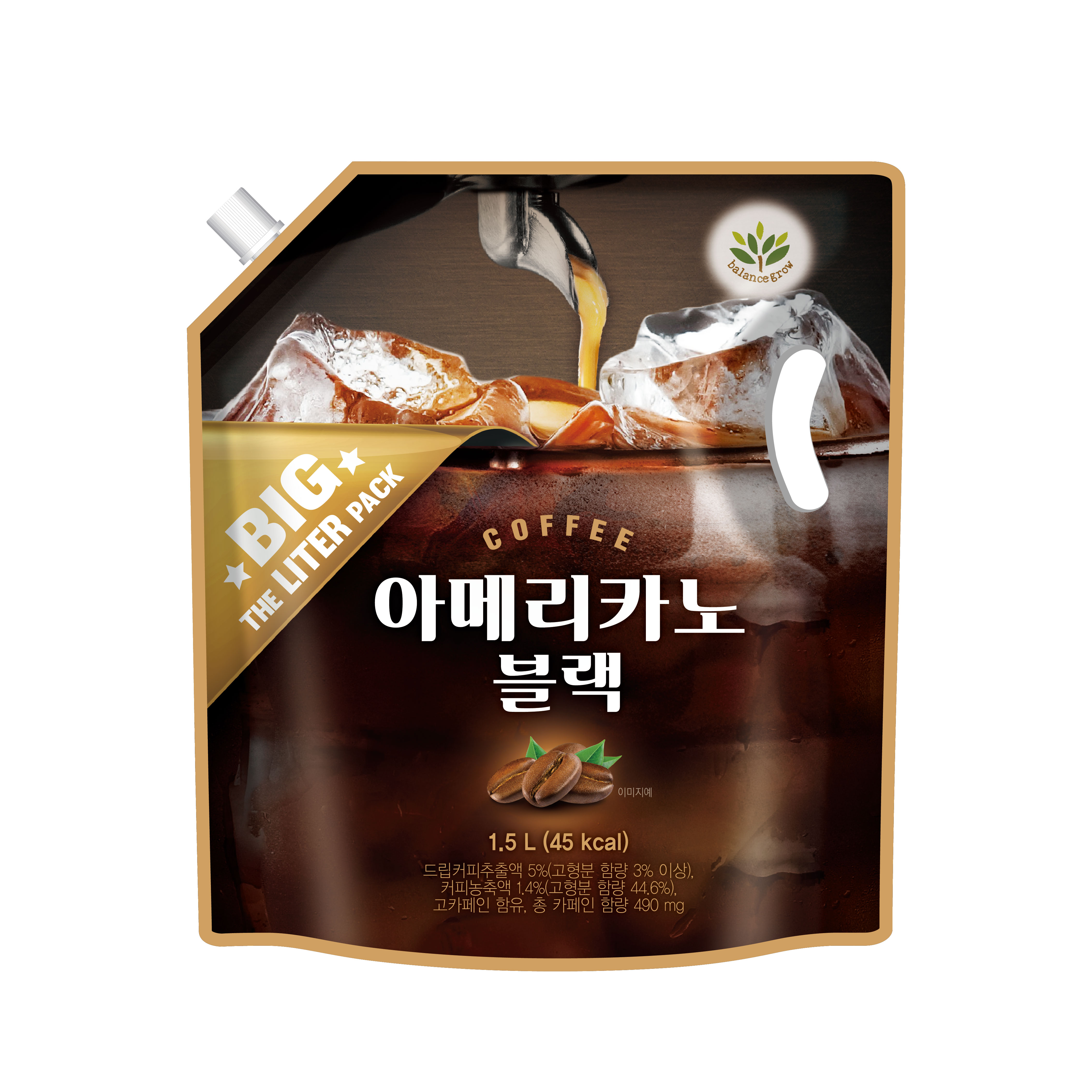 [밸런스그로우]편의점커피 대용량커피 파우치커피 아이스 에이드 아메리카노 1.5L : 요술냉장고