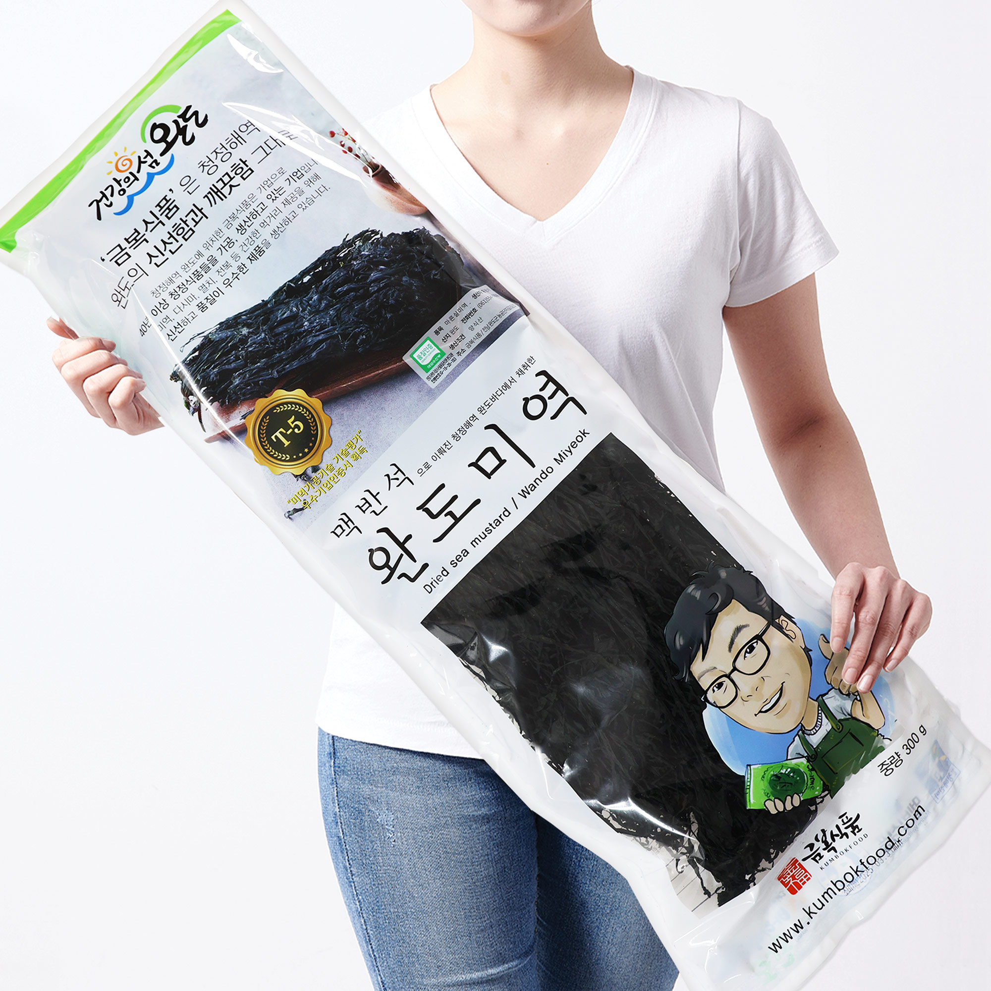 해미담 맥반석 완도 미역 300g 1개 24년도생산 부드럽고 맛있는 명품 초사리미역 : 맑은 먹거리 금복식품
