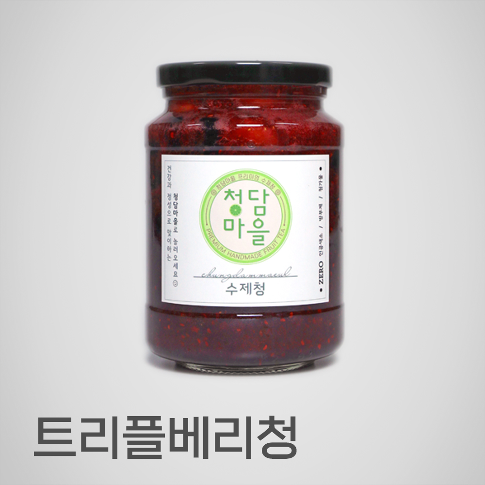청담마을 후르츠청 550g 후르츠에이드 요거트과일토핑 수제청 : 청담마을