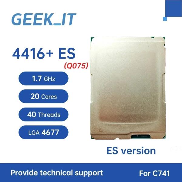 Xeon 실버 4416 + ES Q075 1.7GHz 20 코어 40 스레드 37.5MB 165W LGA4677 OEM CPU 프로세서 단계, C741 용 3 : 대광종합상사1