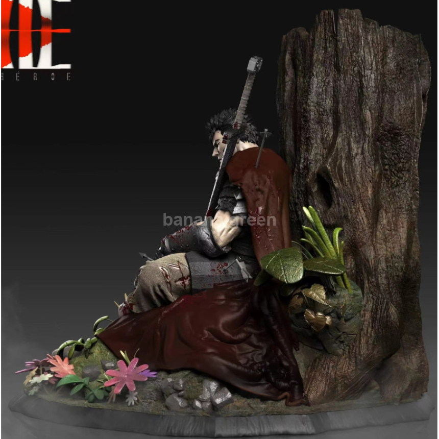베르세르크(HeroeCollectibles STUDIO) 1/4 가츠 한정판 레진 피규어 : 바나나 그린