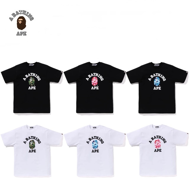 베이프 ABC 카모 칼리지 오가닉 코튼 반팔티 ABC CAMO COLLEGE ORGANIC COTTON TEE : 파레트도쿄